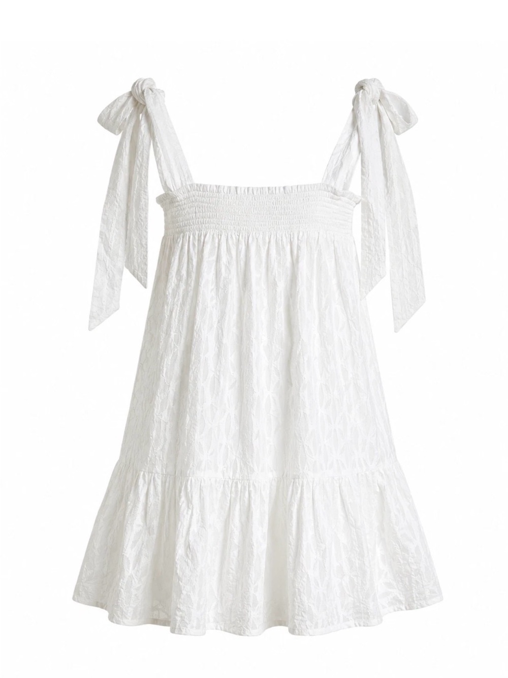 Cleobella Cara Mini Dress Small White Organic Cotton Boho Tie New - Picture 4 of 6